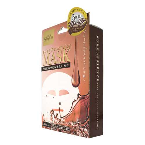 Маска для лица Japan Gals Pure5 Essence Premium c тремя видами коллагена 30 шт в Магнит Косметик