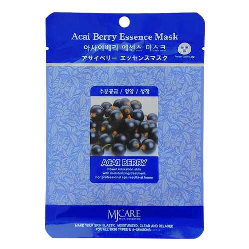 Маска для лица Mijin Acai Berry Essence Mask 23 г в Магнит Косметик