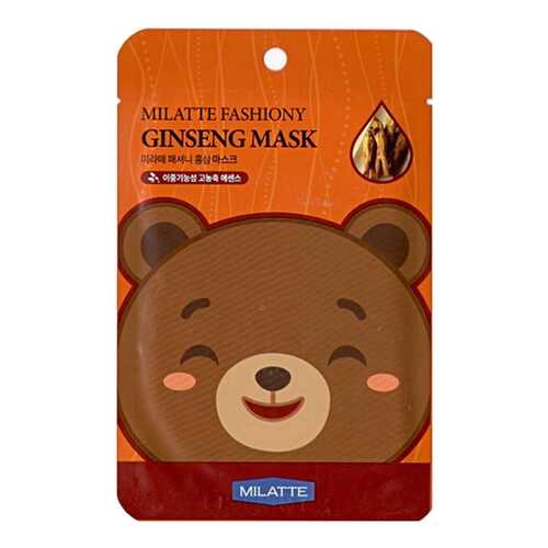 Маска для лица Milatte Fashiony Ginseng Mask Sheet с экстрактом красного женьшеня 21 г в Магнит Косметик