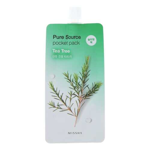 Маска для лица MISSHA Pure Source Pocket Pack - Tea Tree 10 мл в Магнит Косметик