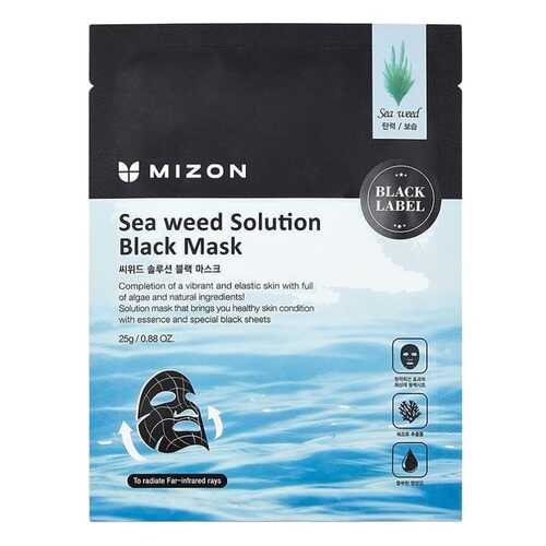 Маска для лица Mizon с морскими водорослями Sea Weed Solution Black Mask 25 г в Магнит Косметик