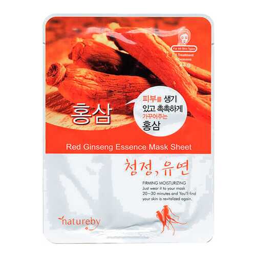 Маска для лица Natureby Red Ginseng Essence Mask Sheet 23 г в Магнит Косметик