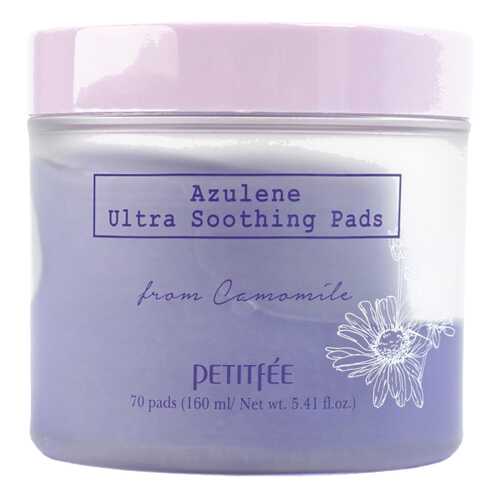 Маска для лица Petitfee Azulene Ultra Soothing Pads успокаивающие подушечки 70 шт в Магнит Косметик