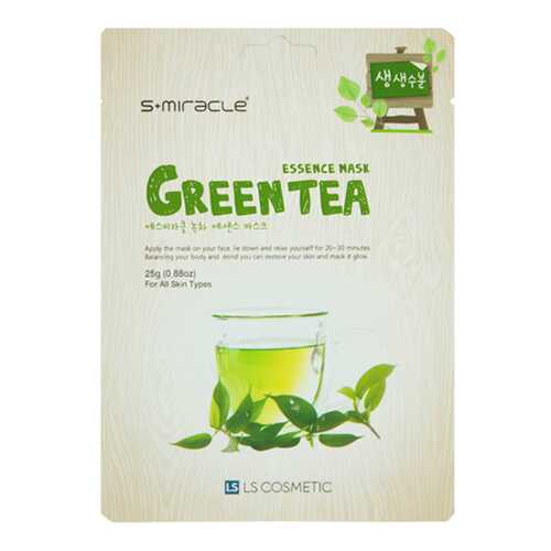 Маска для лица S+miracle Green Tea Essence 25 г в Магнит Косметик