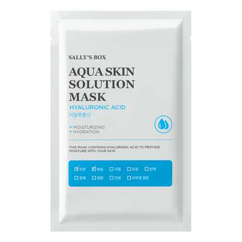 Маска для лица Sally's Box Aqua Skin Solution Mask Hyaluronic Acid 22 мл в Магнит Косметик
