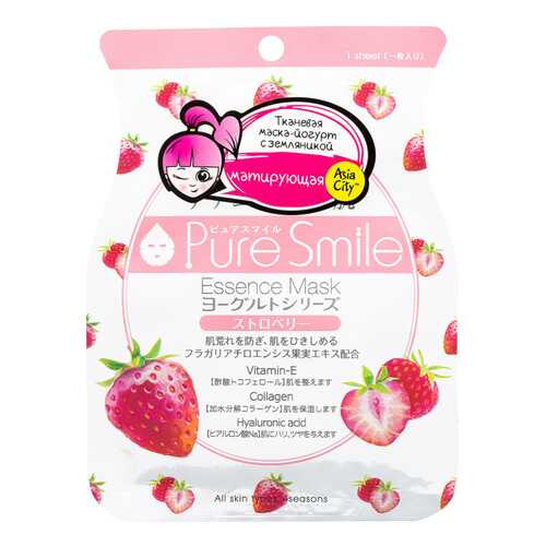 Маска для лица Sun Smile Yougurt c земляникой в Магнит Косметик