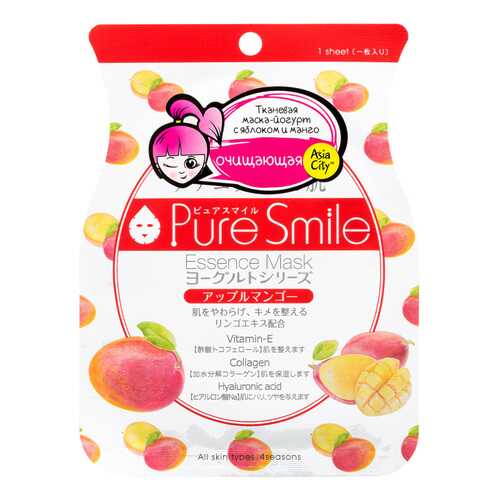 Маска для лица Sun Smile Yougurt с яблоком и манго в Магнит Косметик