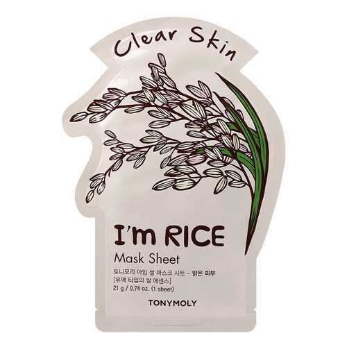 Маска для лица Tony Moly I'm Real Rice Mask Sheet 21 мл в Магнит Косметик