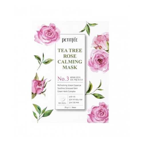 Маска Petitfee Tea Tree Rose Calming Mask с Экстрактом Чайного Дерева и Розы, 30г в Магнит Косметик