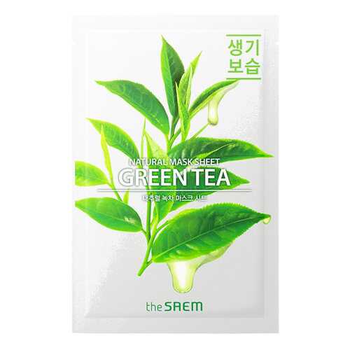 Маска тканевая THE SAEM с экстрактом зеленого чая Natural Green Tea Mask Sheet 21мл в Магнит Косметик