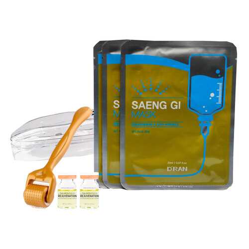 Набор Мезороллер Dr.roller 192 0.5 мм+ SALMON DNA REJUVENATION 2 шт.+D` RAN Saeng Gi Mask в Магнит Косметик