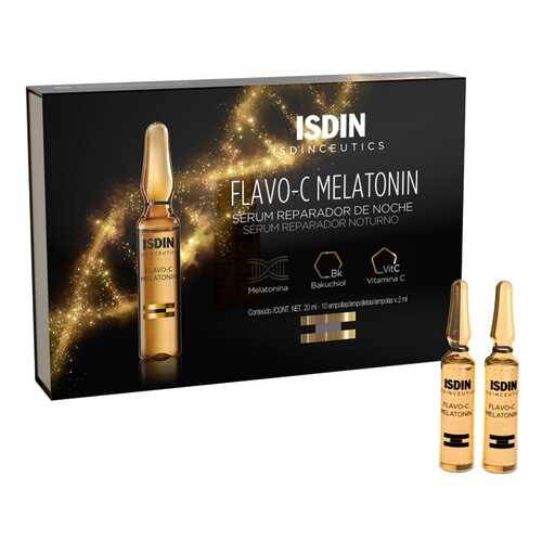 Сыворотка для лица Isdin Isdinceutics Flavo-C Melatonin Serum Reparador De Noche 10*2 мл в Магнит Косметик