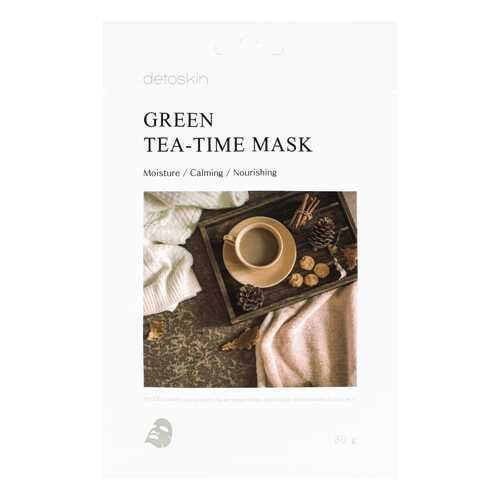 Успокаивающая маска для лица DETOSKIN с экстрактом зеленого чая в Магнит Косметик