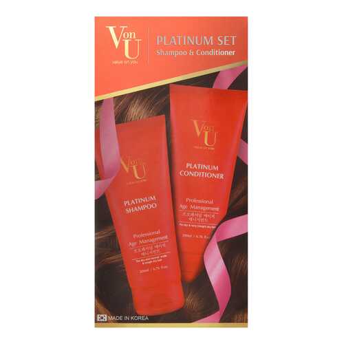 Набор средств для волос Von U Platinum Set Shampoo & Conditioner 2x200 мл в Магнит Косметик