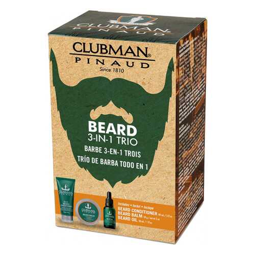 Подарочный набор Clubman Beard 3-in-1 Trio: крем-кондиционер, воск-бальзам, масло в Магнит Косметик