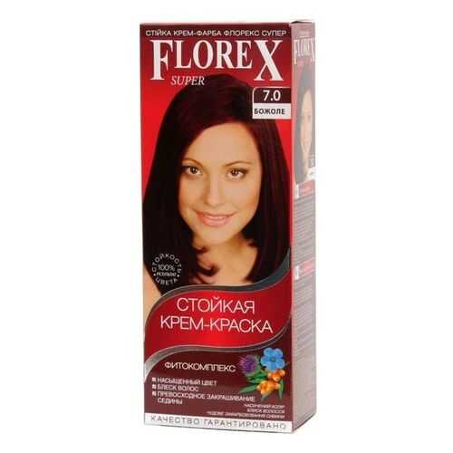 Florex-Super NEW КЕРАТИН Краска для волос 7.0 божоле в Магнит Косметик