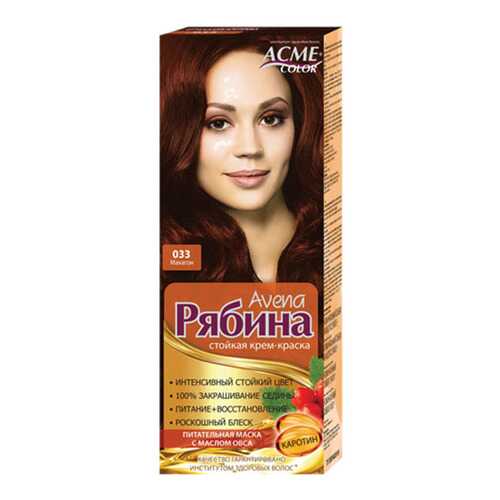 Краска для волос Acme Color Рябина Avena 033 Махагон 135 мл в Магнит Косметик