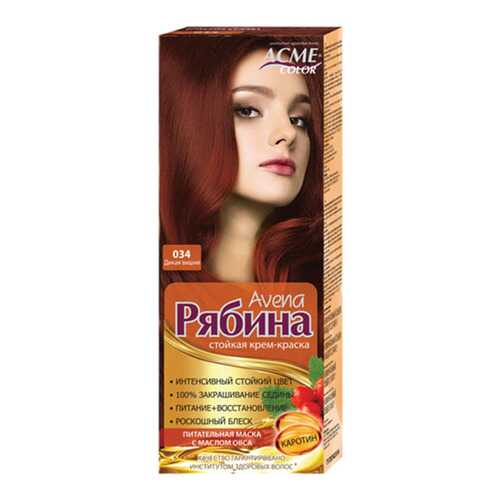 Краска для волос Acme Color Рябина Avena 034 Дикая вишня 135 мл в Магнит Косметик