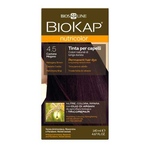 Краска для волос BIOKAP «Махагон (темно-коричневый красный)» тон 4.5, 140 мл в Магнит Косметик