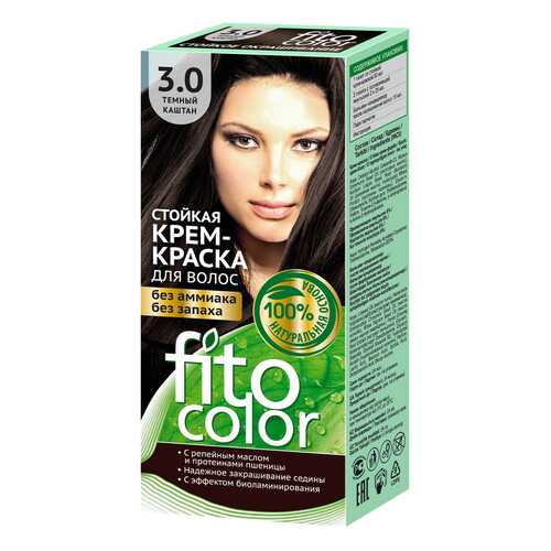 Краска для волос Фитокосметик FitoColor 3.0 Темный каштан 115 мл в Магнит Косметик