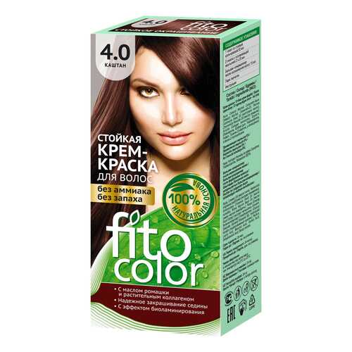 Краска для волос Фитокосметик FitoColor 4.0 Каштан 115 мл в Магнит Косметик
