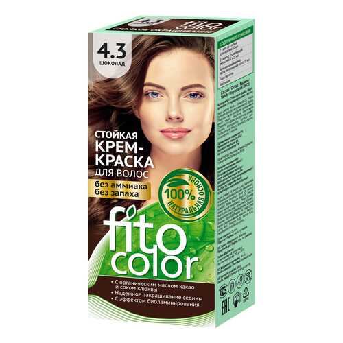 Краска для волос Фитокосметик FitoColor 4.3 Шоколад 115 мл в Магнит Косметик