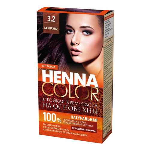 Краска для волос Фитокосметик Henna Color 3.2 Баклажан 115 мл в Магнит Косметик