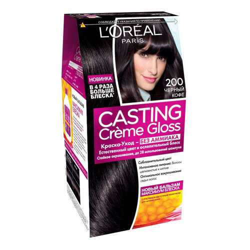 Краска для волос L`Oreal Paris Casting Creme Gloss Черный кофе тон 200 в Магнит Косметик
