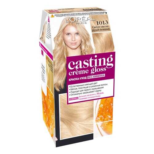 Краска для волос L`Oreal Paris Casting Creme Gloss Светло-светло-русый бежевый тон 1013 в Магнит Косметик