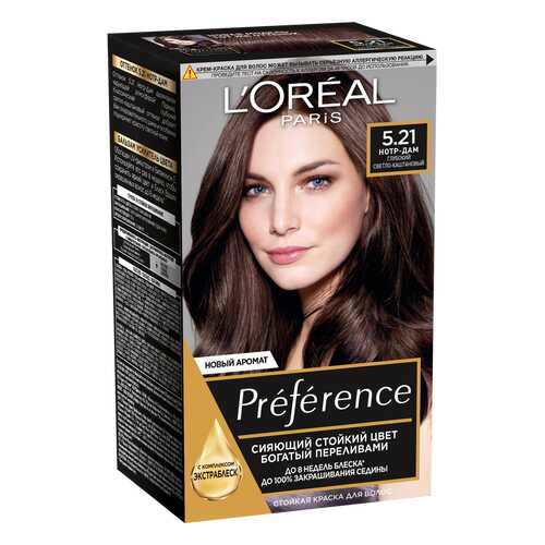 Краска для волос L'Oreal Paris Preference оттенок 5,21 Нотр-Дам в Магнит Косметик