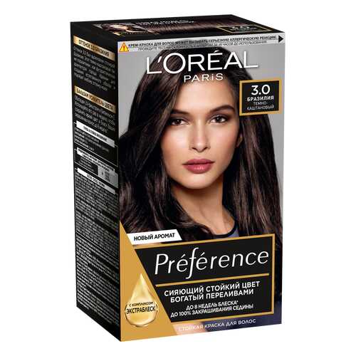 Краска для волос L'Oreal Paris Preference тон 3 бразилия 40мл в Магнит Косметик