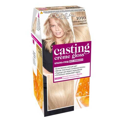 Краска для волос L`Oreal Paris Сasting Creme Gloss 1010 светлый светло-русый пепельный в Магнит Косметик