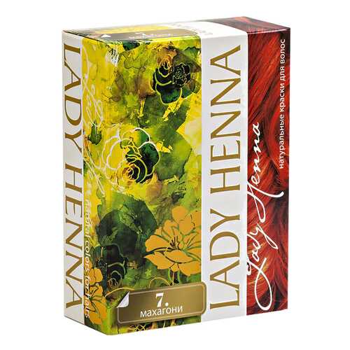 Краска для волос Lady Henna На основе хны Махагони 6 шт x 10 г в Магнит Косметик