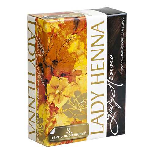Краска для волос Lady Henna На основе хны Темно-коричневый 6 шт x 10 г в Магнит Косметик