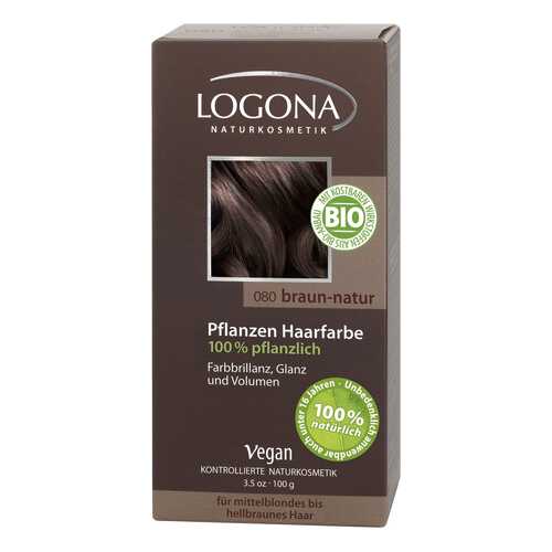 Краска для волос Logona Herbal Hair Colour Powder Натурально-коричневый 100 г в Магнит Косметик