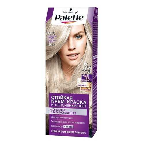 Краска для волос Palette Серебристый блондин, тон C10 в Магнит Косметик