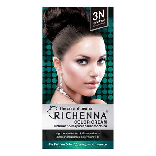 Краска для волос RICHENNA Color Cream 3N Dark Brown в Магнит Косметик