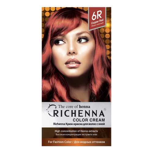 Краска для волос RICHENNA Color Cream 6R Copper Red в Магнит Косметик