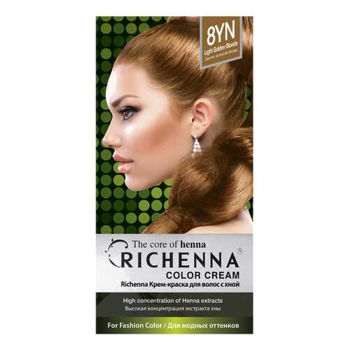 Краска для волос RICHENNA Color Cream 8YN Light Golden Blonde в Магнит Косметик