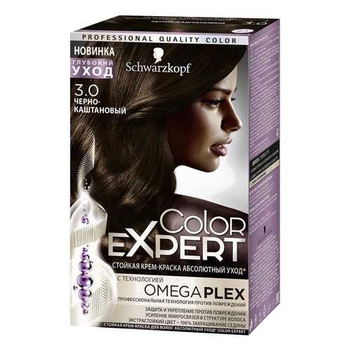 Краска для волос Schwarzkopf Color Expert Чёрно-Каштановый 3.0 в Магнит Косметик
