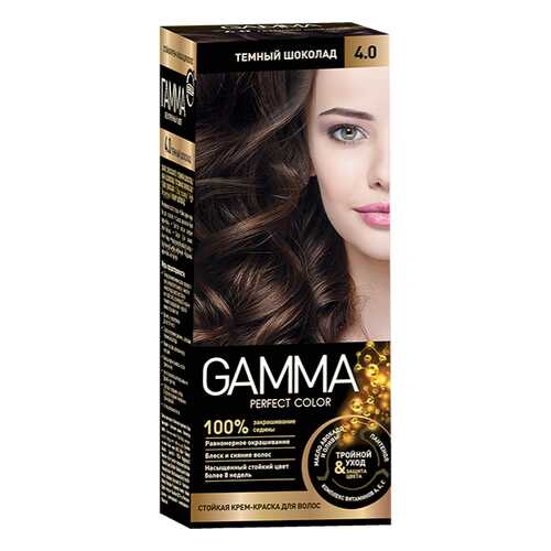 Краска для волос SVOBODA GAMMA Perfect color тёмный шоколад 4,0, 50гр в Магнит Косметик