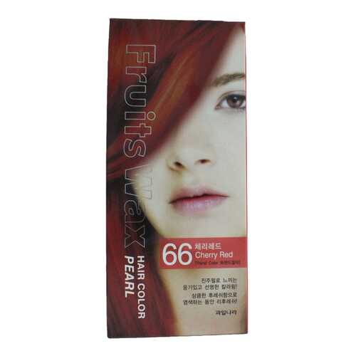 Краска для волос Welcos Fruits Wax Pearl Hair Color 66 Cherry Red 60 мл в Магнит Косметик