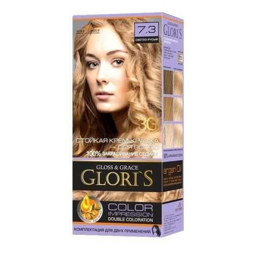 Крем-краска для волос Glori`s 7.3 светло-русый в Магнит Косметик