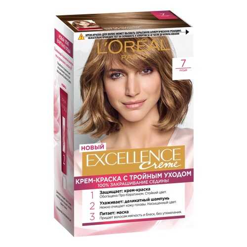 Крем-краска для волос L'Oreal Excellence стойкая тон 7 Русый в Магнит Косметик
