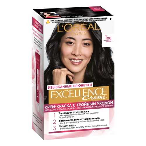 Крем-краска для волос L'Oreal Paris Excellence Черный в Магнит Косметик