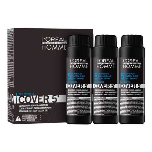 Оттеночный гель L'Oreal Professionnel Homme Cover 5 №5 Light Brown 150 мл в Магнит Косметик