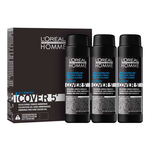 Оттеночный гель L'Oreal Professionnel Homme Cover 5 №6 Dark Blond 150 мл в Магнит Косметик