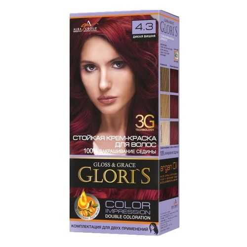 Стойкая крем-краска для волос Glori`s 4.3 дикая вишня в Магнит Косметик