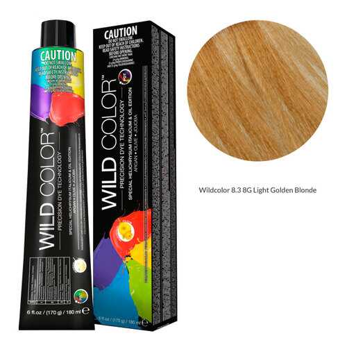 Wildcolor - Стойкая крем-краска Permanent Hair Color 8.3 8G Светло-золотой блонд 180 мл в Магнит Косметик