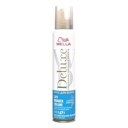 Мусс для волос Wella Deluxe 24 Wonder Volume экстрасильная фиксация 75 мл в Магнит Косметик